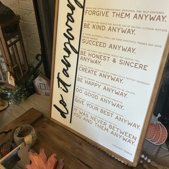 Do It Anyway Inspirational Wall Art
